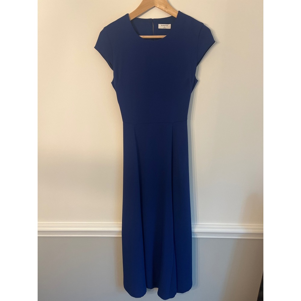 Babaton Aritzia Royal Blue Midi Dress Fit and Flare Size 0